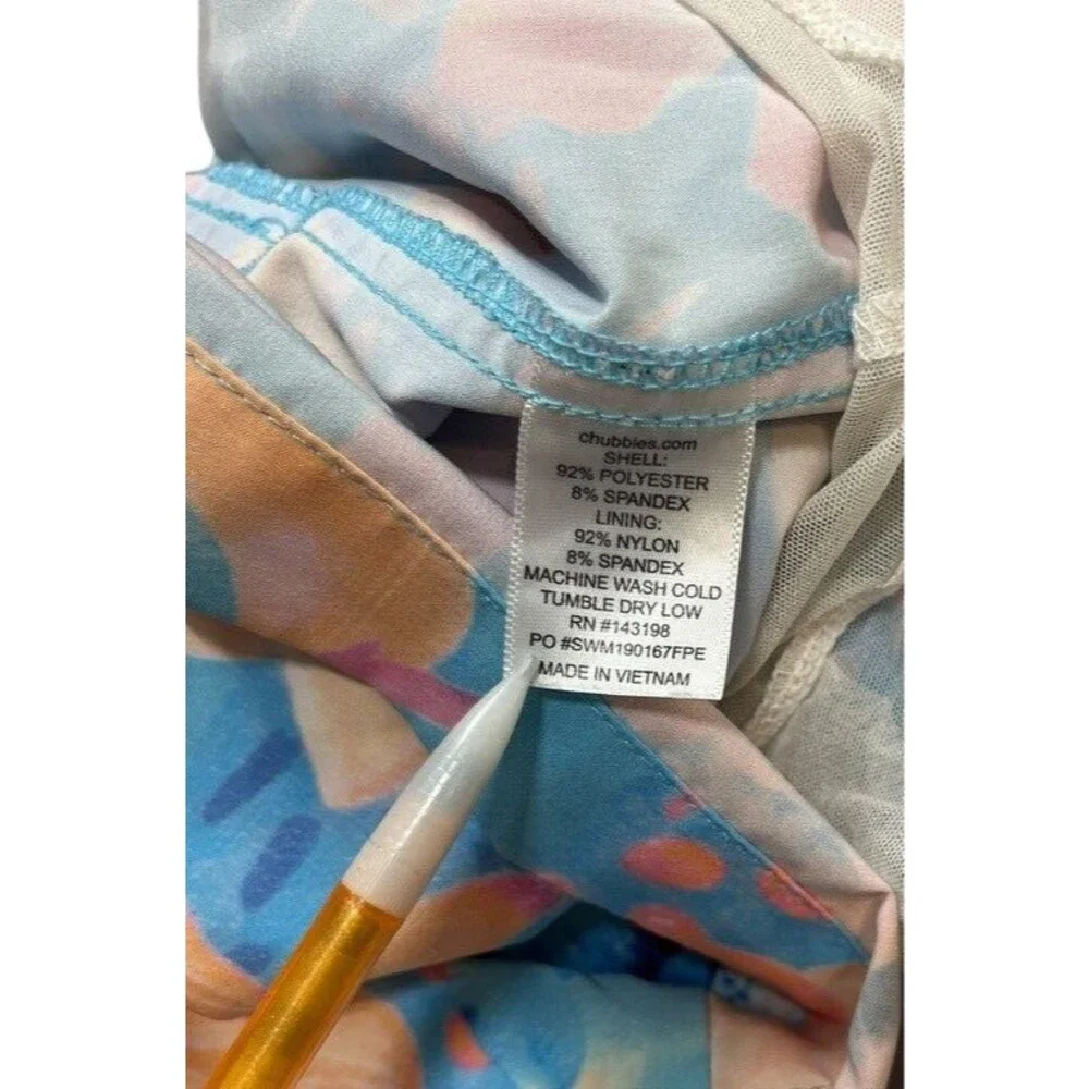 Chubbies Swim Trunks Shorts Lot of 2 Size Large Pockets Drawstring Multicolor 7